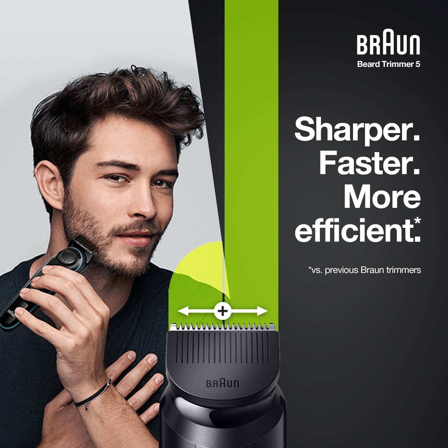 Braun Beard Trimmer 5, BT5340, Beard Trimmer for Men, Hair Clipper,  Lifetime Sharp Blades, 39 Length Settings, Black / Nordic Blue. - Beste