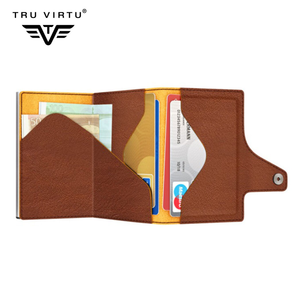 Tru Virtu Wallet Click & Slide Natural Brown - Beste