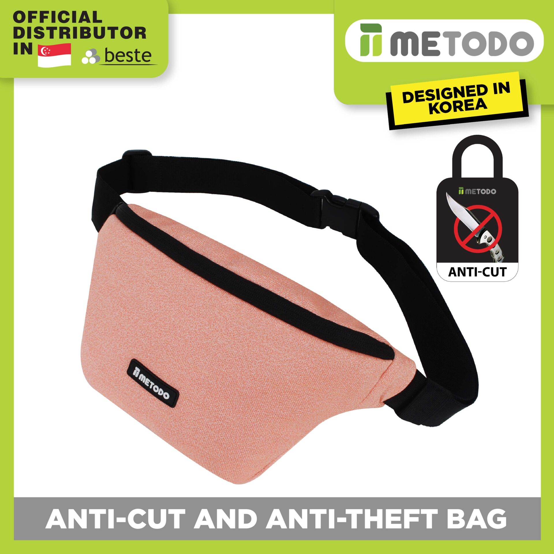 Metodo TSL-502 Sling Bag Peach S