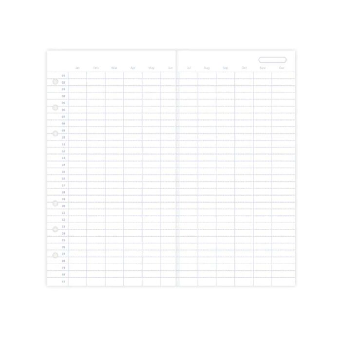 Filofax Refill Diary Personal Clipbook Undated Year Planner - Beste