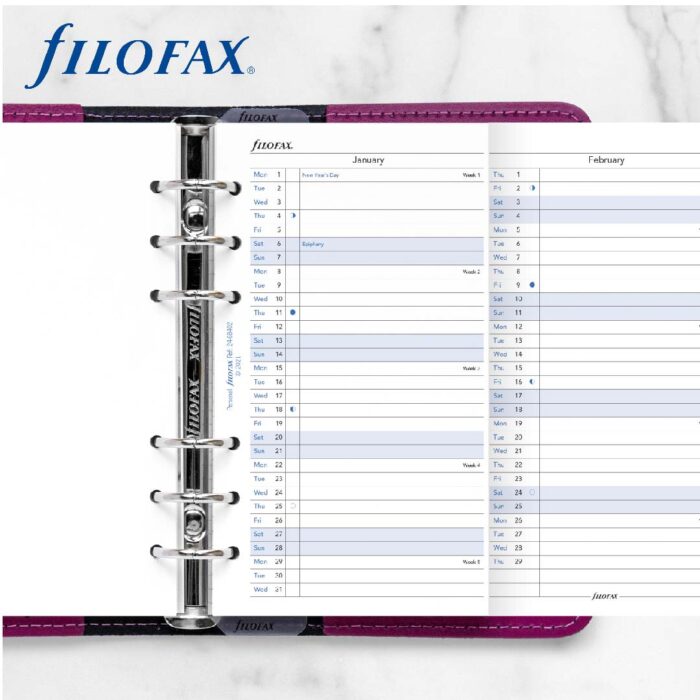 Filofax Vertical Year Planner – Personal 2024 English - Beste