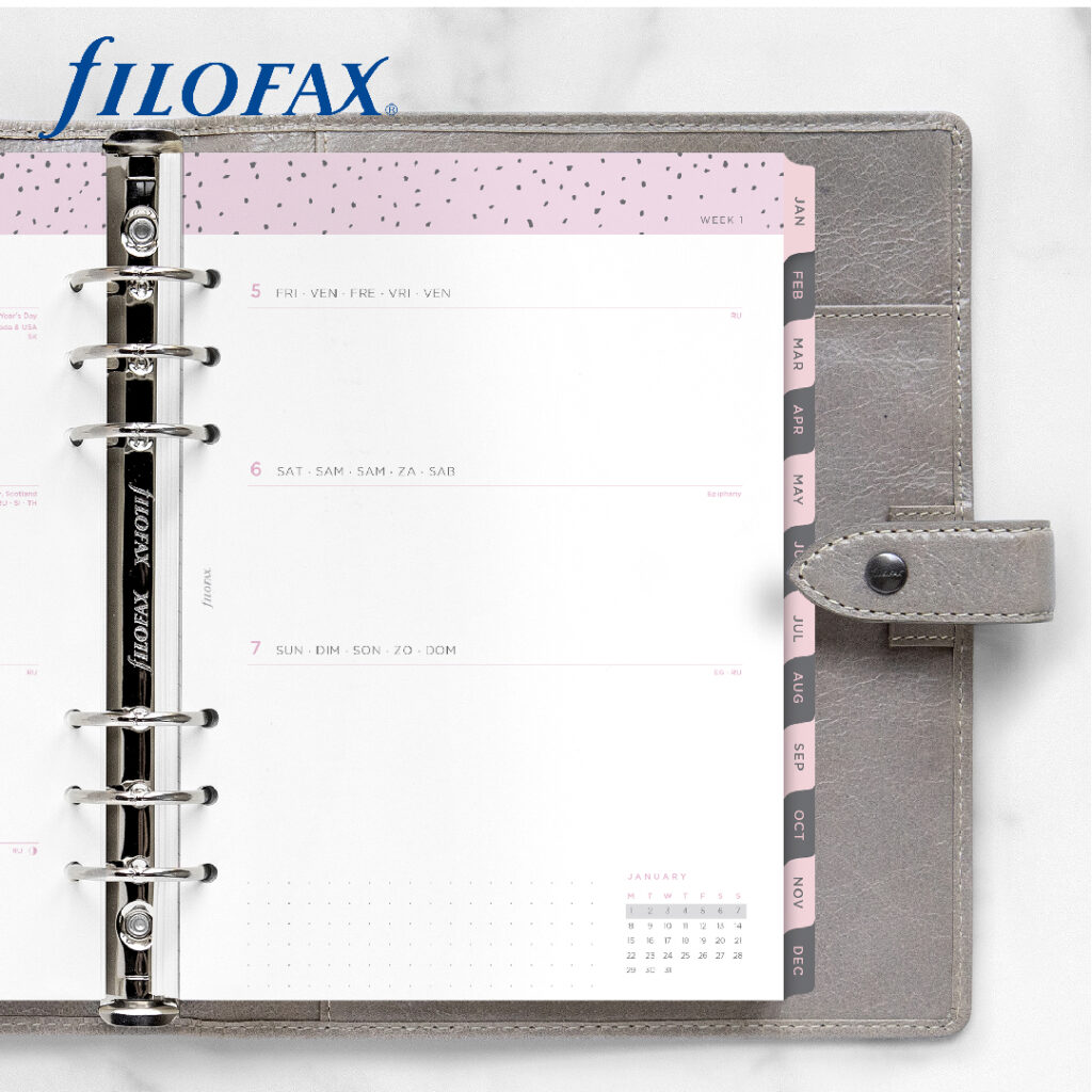 Filofax Confetti Week On Two Pages Diary – A5 2024 Multilanguage - Beste