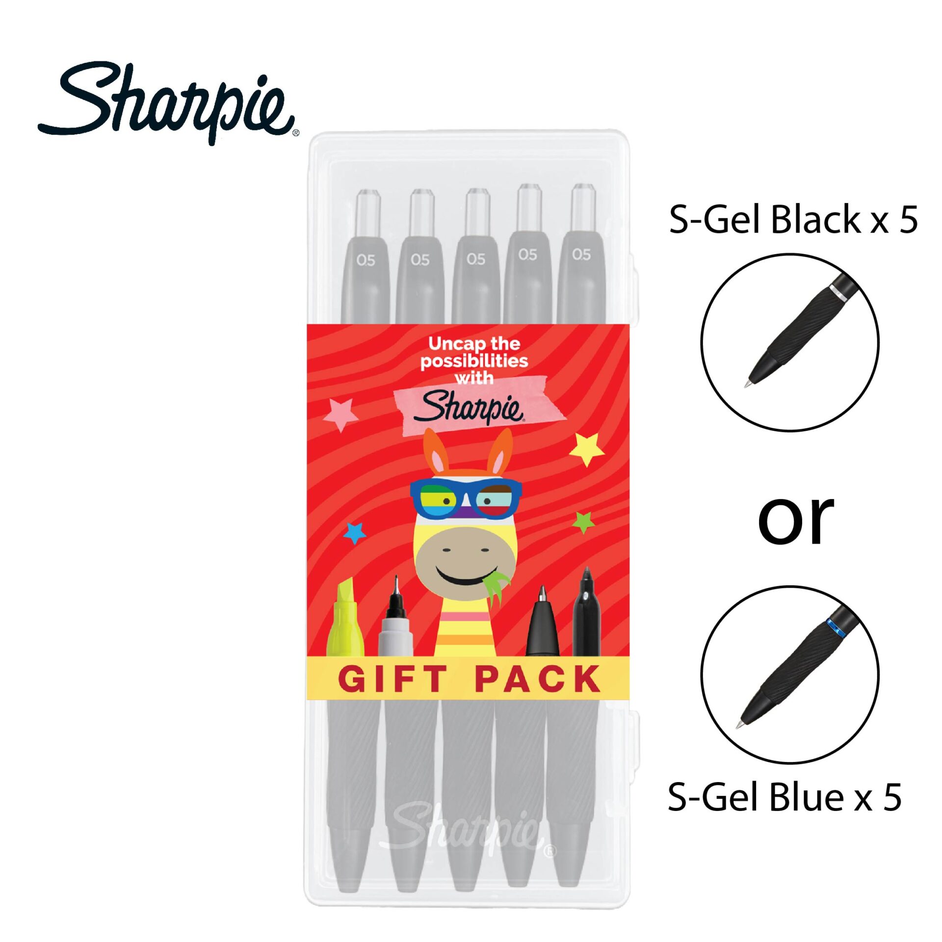 Sharpie S-Gel 5pc pen pack Main -01
