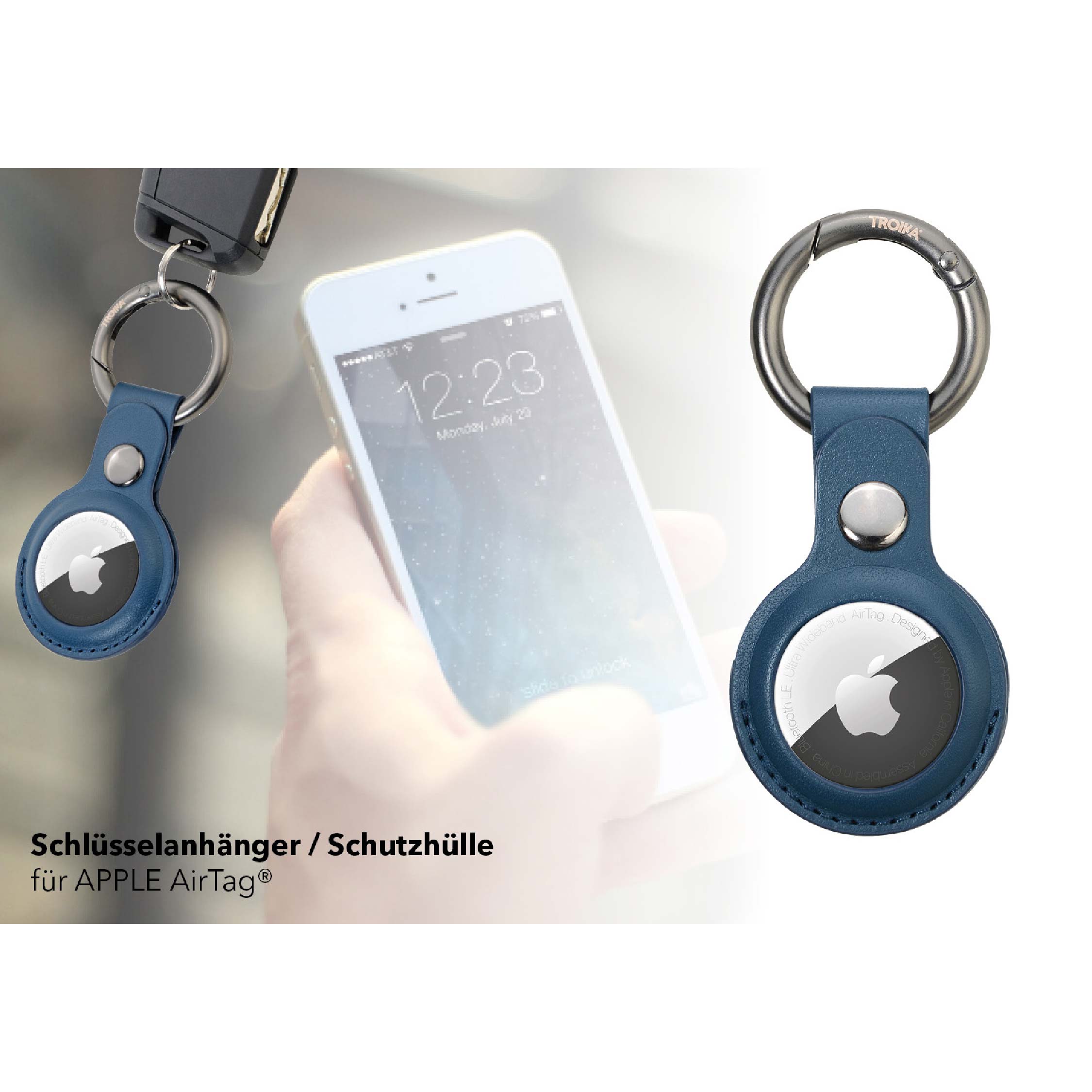 Troika Airtag Cover Dark Blue KR2120DB-05