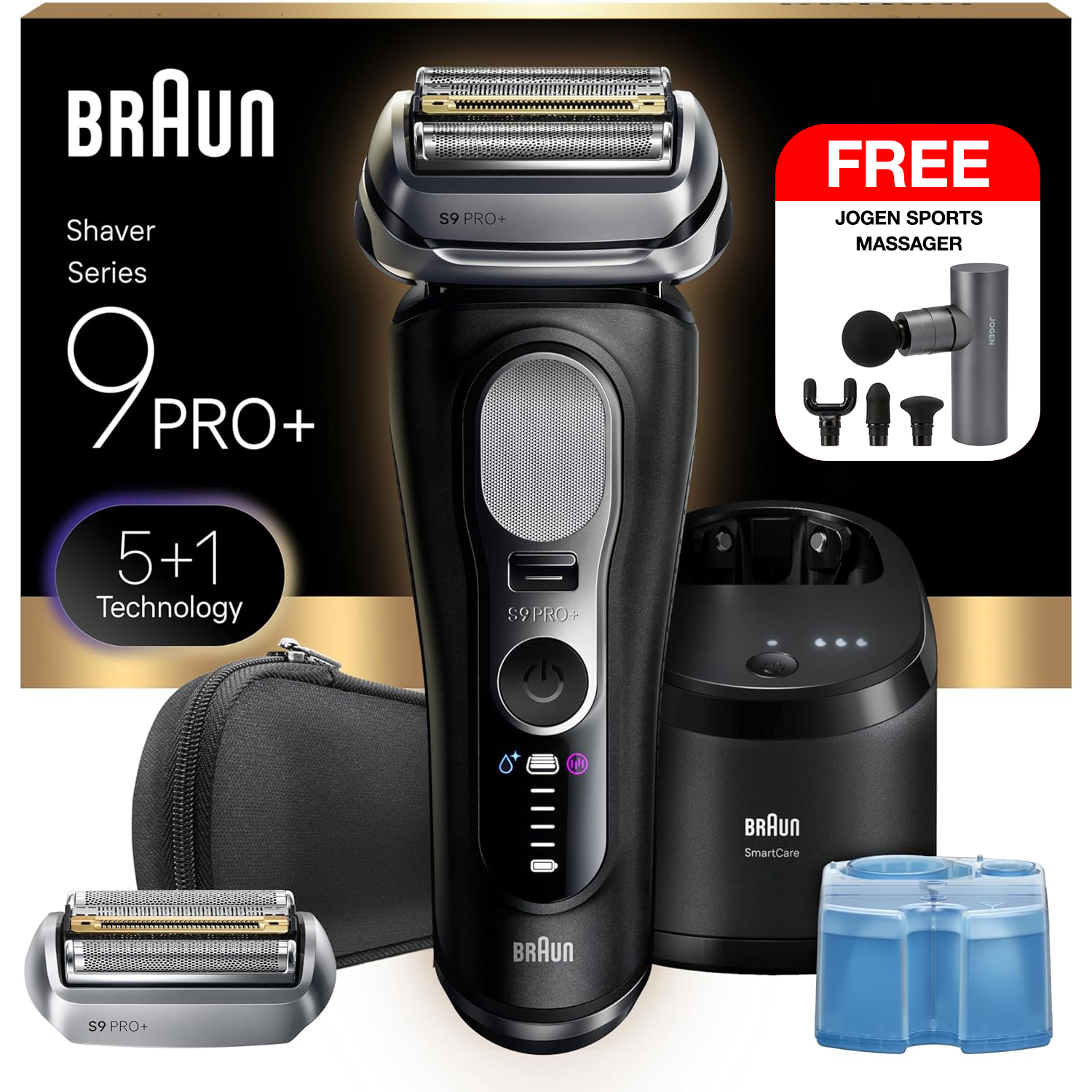[P&G Staff Sale] Braun Series 9 Pro+ 9660ccps Electric Shaver Pro Senso Adapt  6-in-1 Smart Care Center Wet & Dry Razor Black