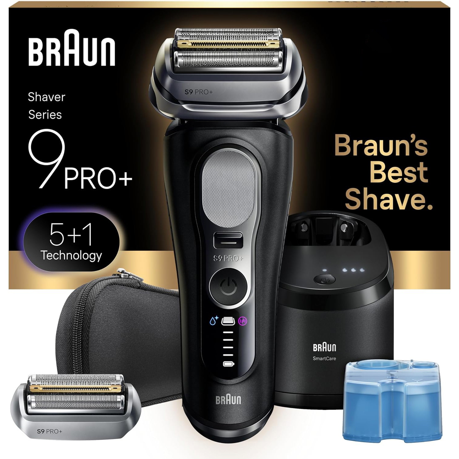 Braun Series 9 Pro+ 9660ccps Electric Shave rPro Senso Adapt  6-in-1 Smart Care Center Wet & Dry Razor Black