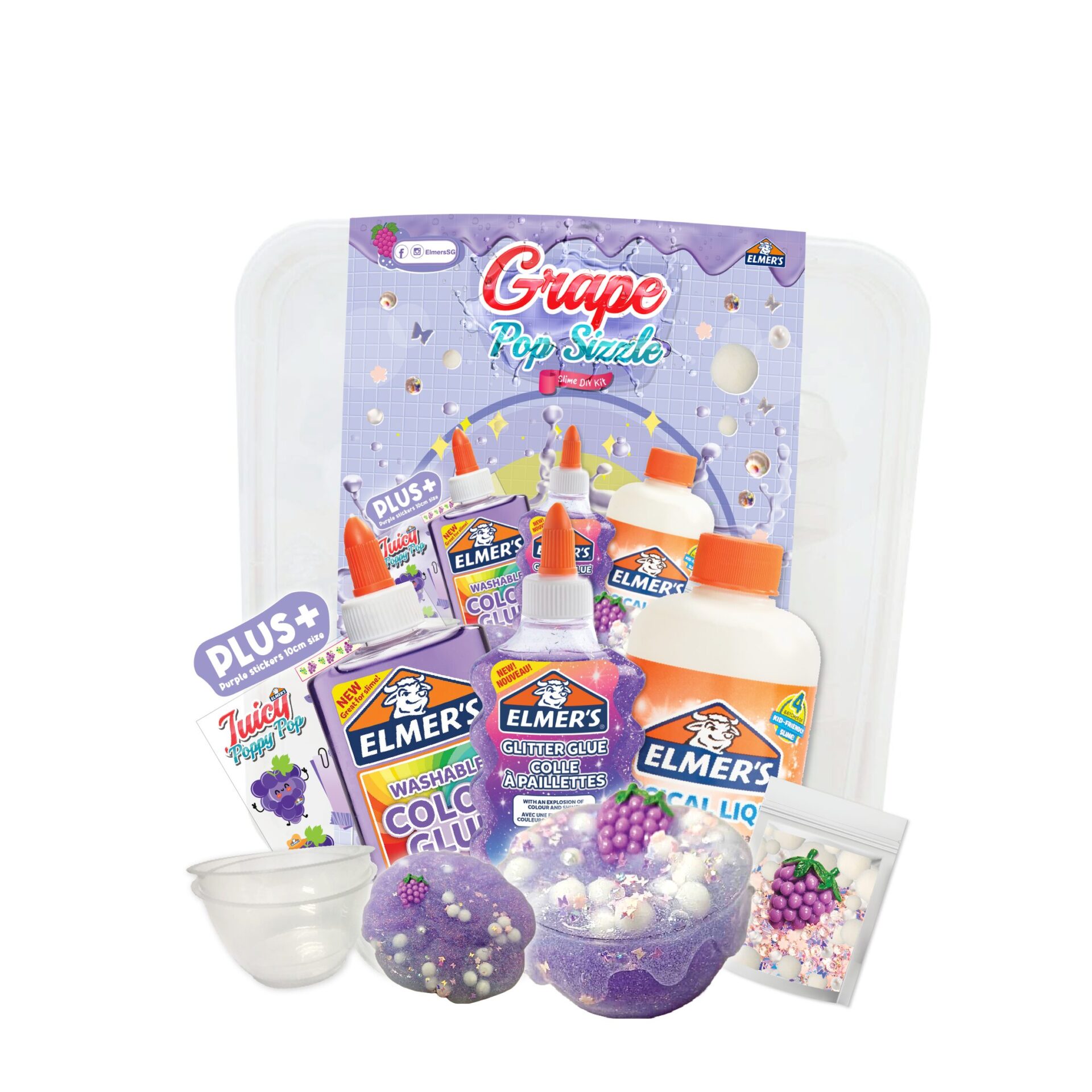 Elmer's grape pop sizzle DIY Slime 2